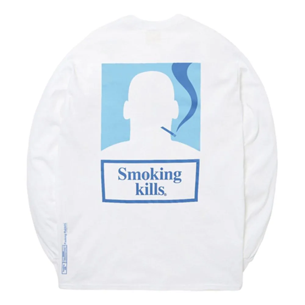 #FR2 SILHOUETTE MAN LONG SLEEVE T-SHIRT-WHITE