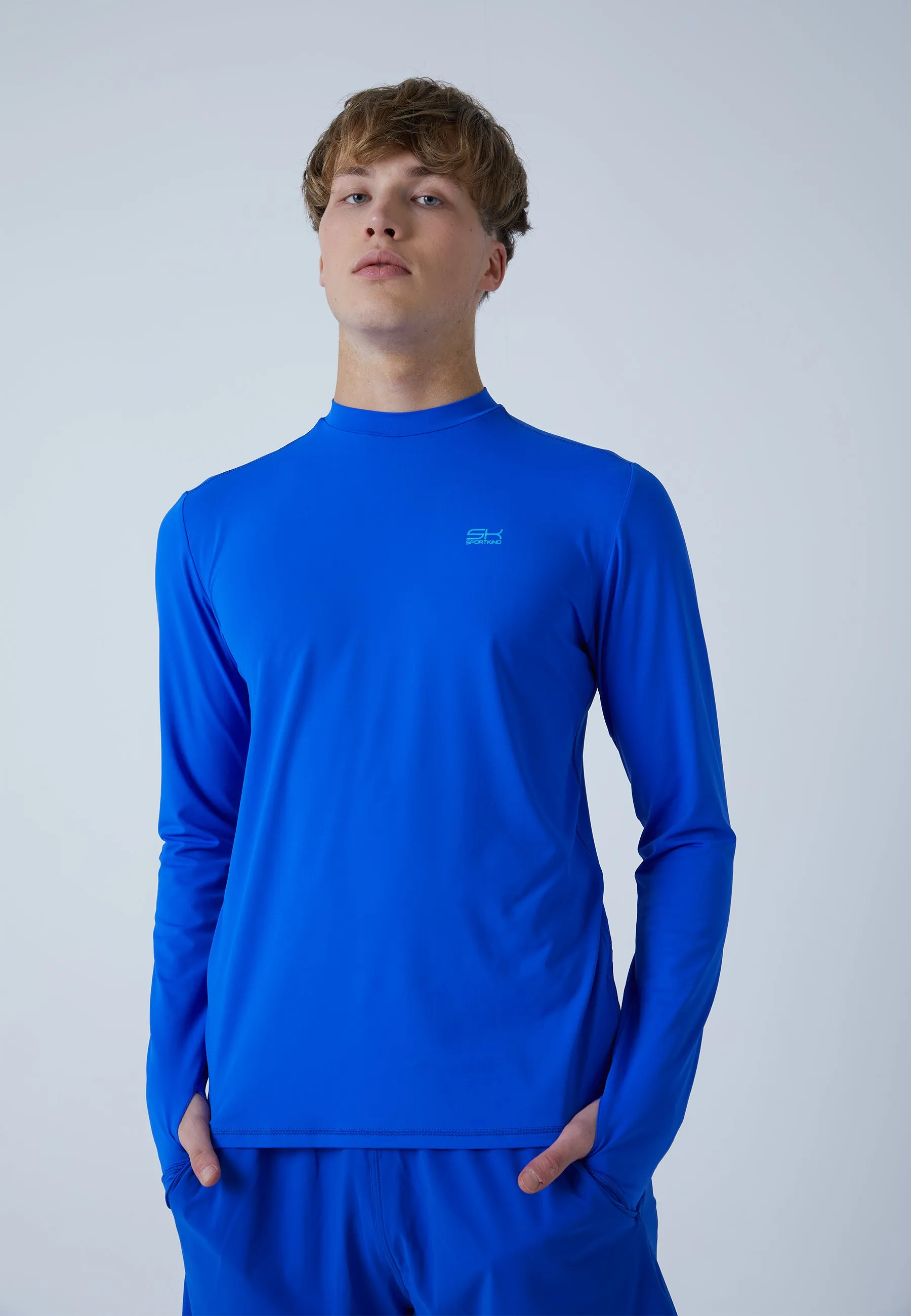 Functional Tennis Longsleeve Shirt High-Neck, cobaltblue