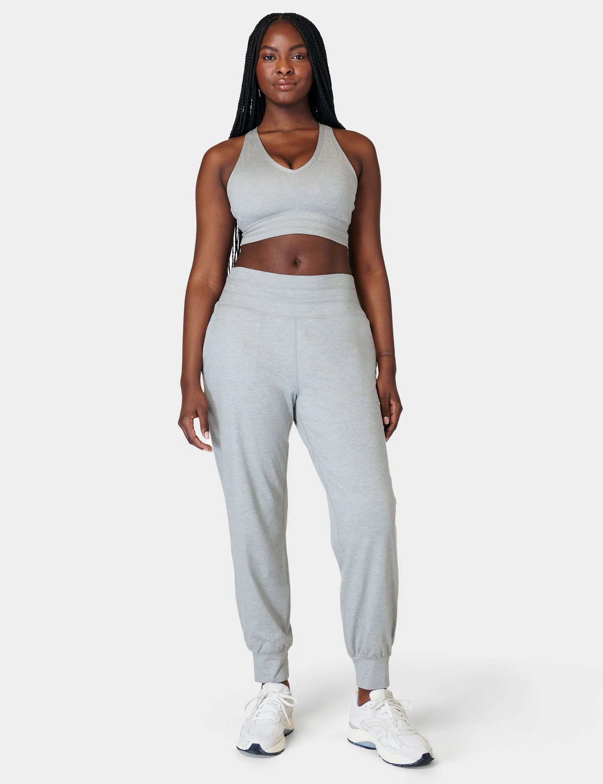 Gaia Yoga Pants - Light Grey Marl