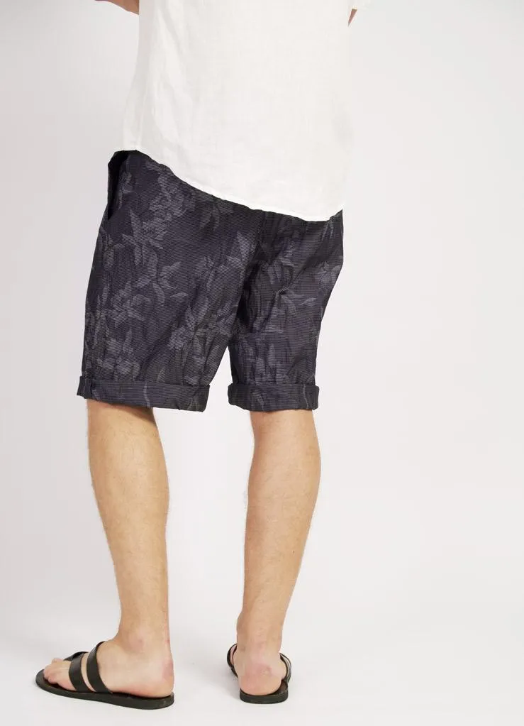 GILBERT | Wide Cut Shorts | Botanic Indigo