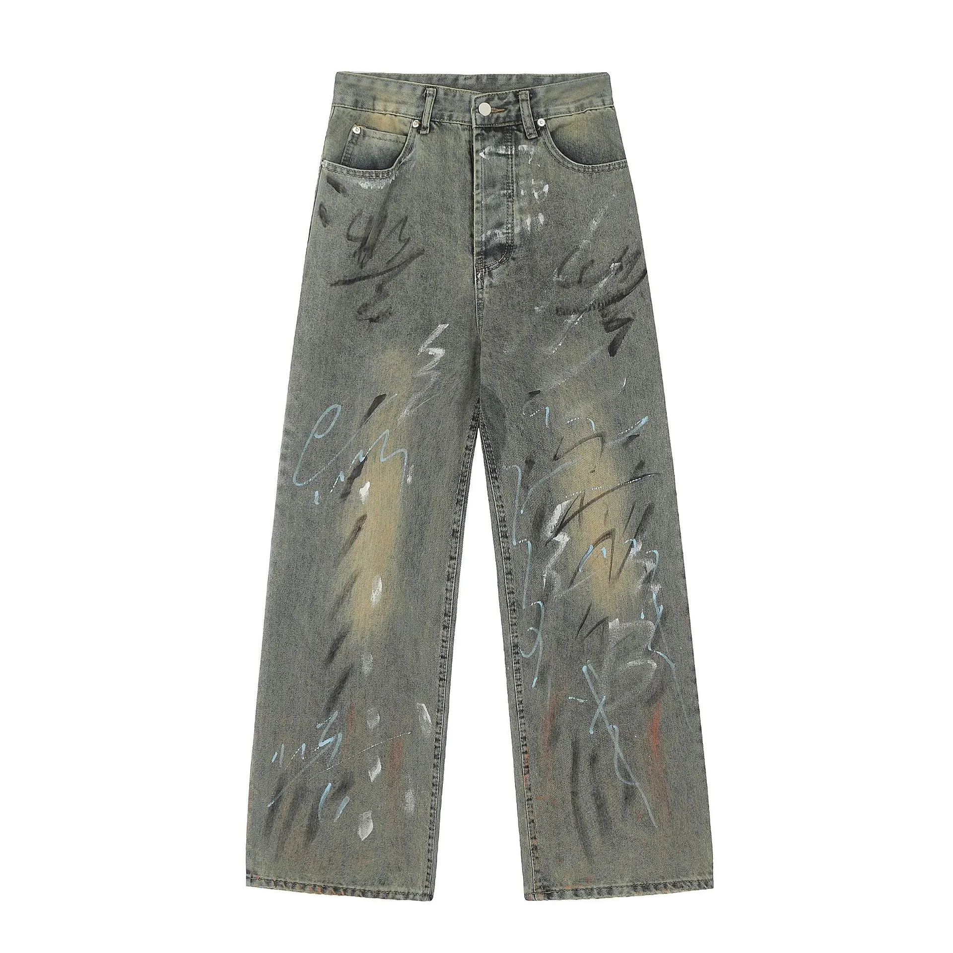 Graffiti | Hand Painted Graffiti Baggy Jeans