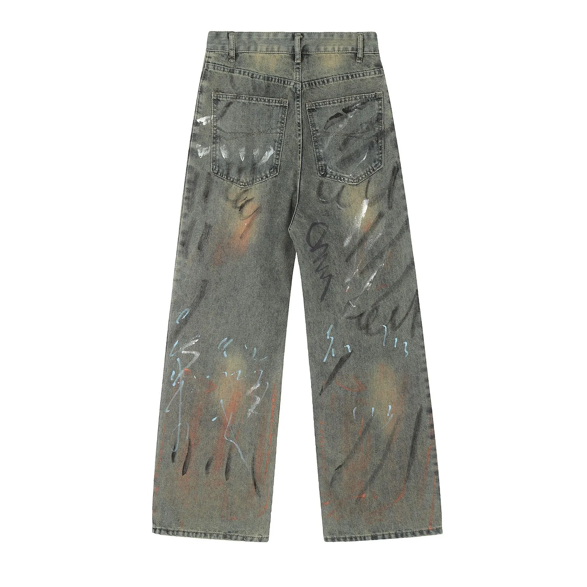 Graffiti | Hand Painted Graffiti Baggy Jeans