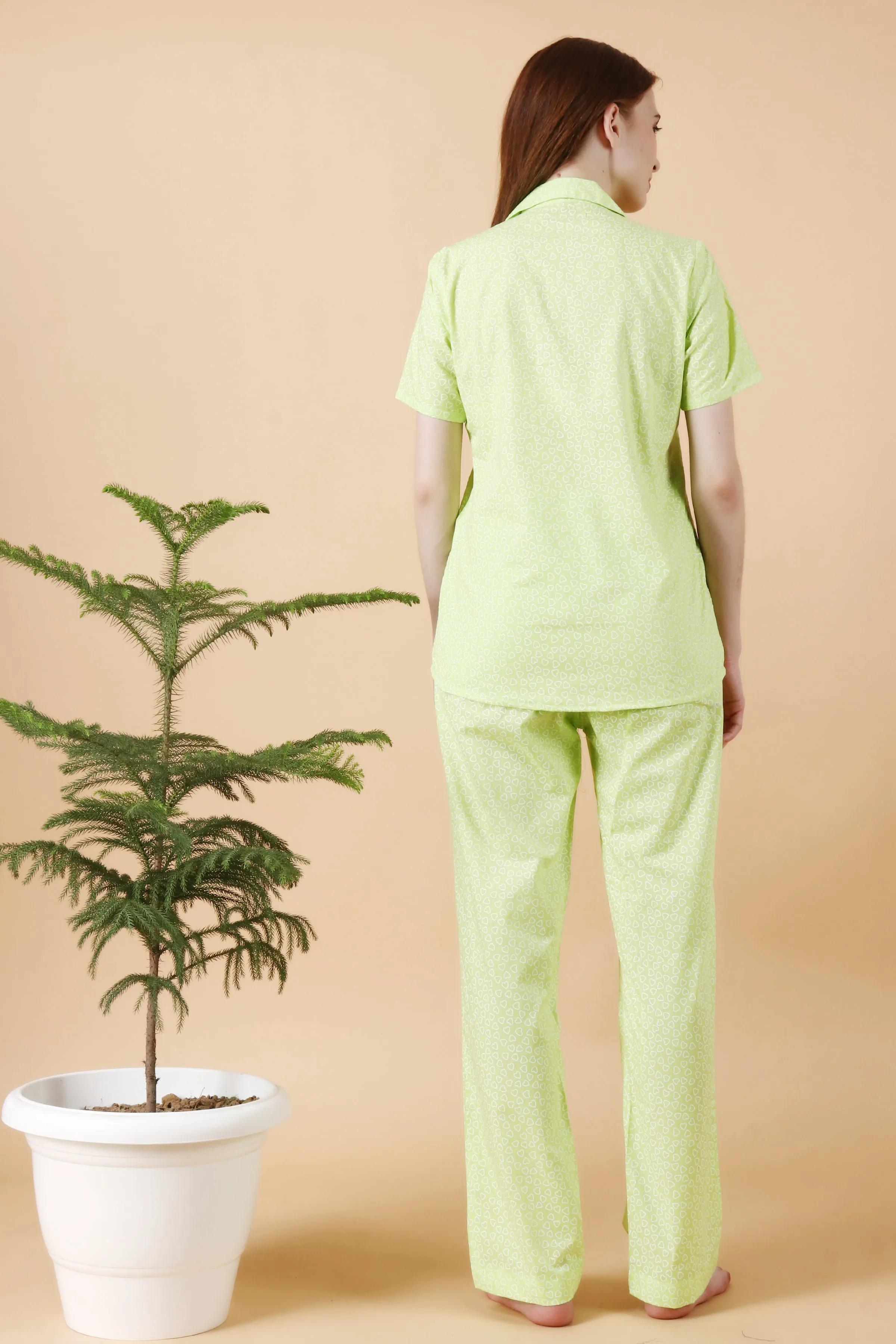 Green Hearty Night Suit