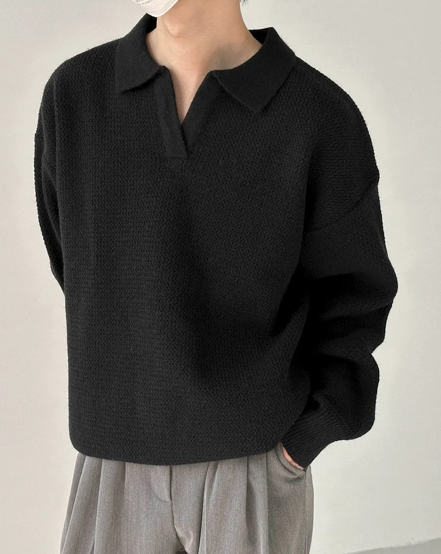 GS No. 114 Knitted Collared Sweater