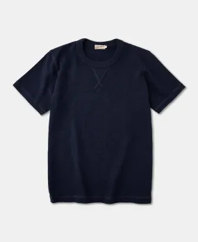 Heavyweight US Cotton Gusset Tubular T-Shirt - Indigo