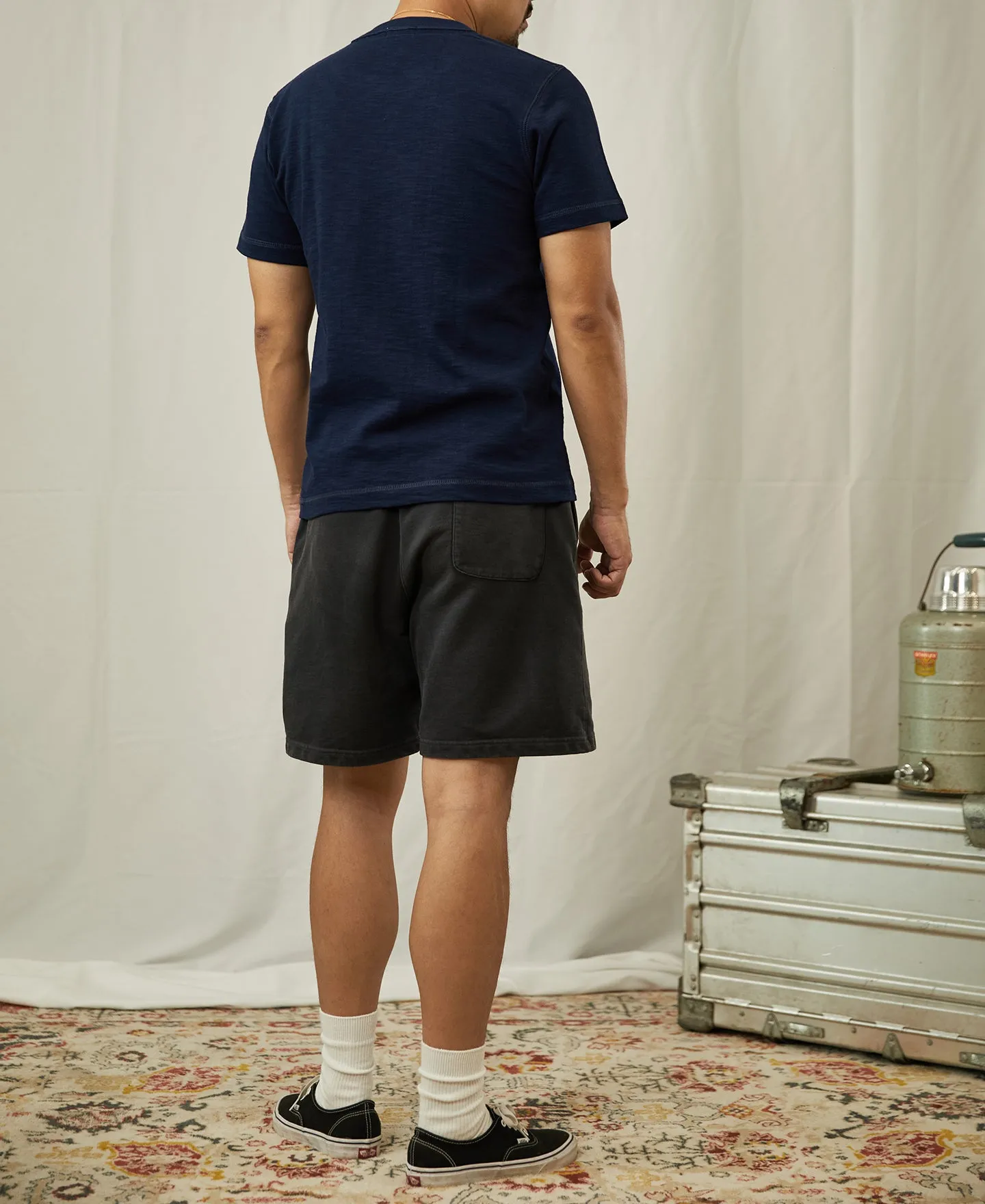 Heavyweight US Cotton Gusset Tubular T-Shirt - Indigo