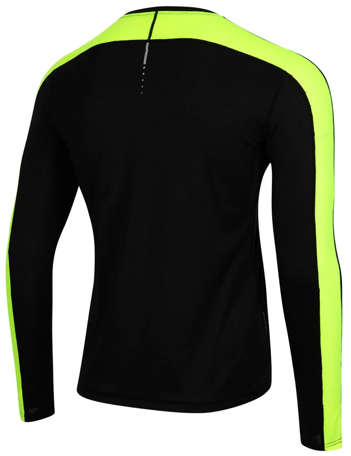 Herren Funktions Laufshirt Langarm Pro Line Schwarz Neon