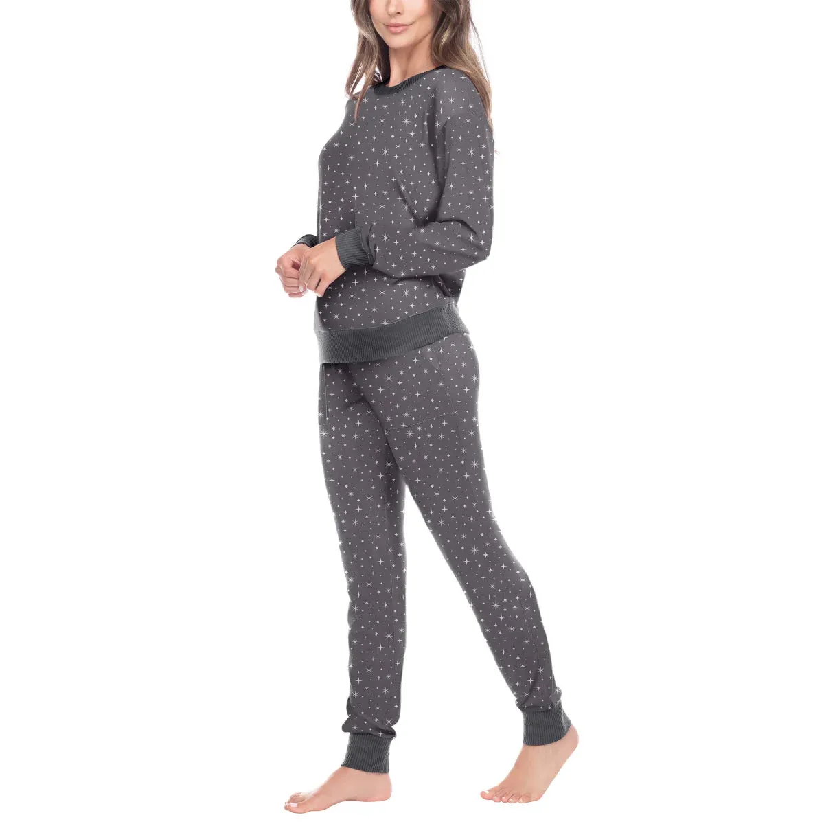 Honeydew Women's 2-Pc Super Soft Printed Soft Pajama Lounge Set