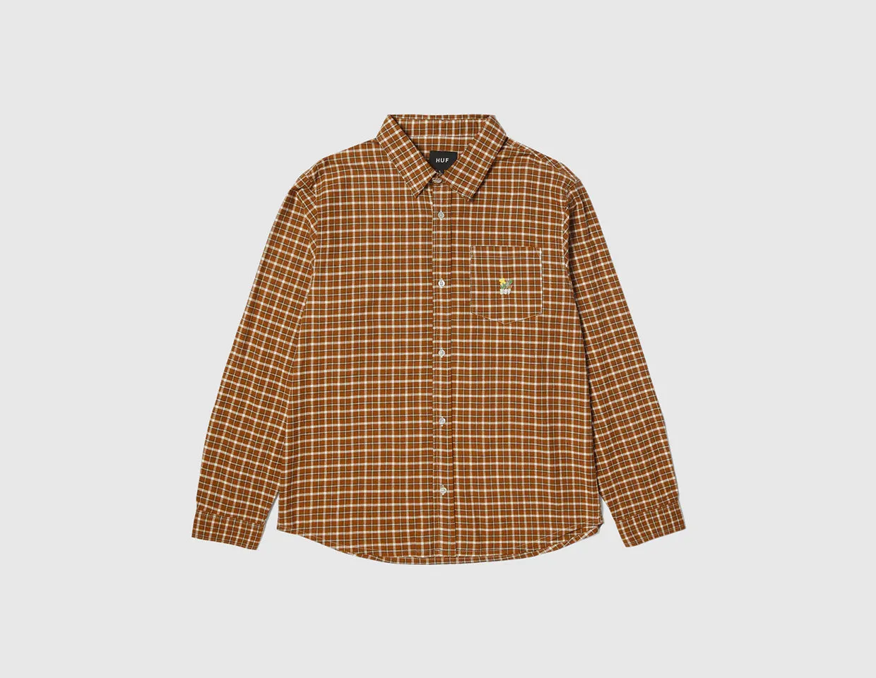 HUF Echo Oxford Plaid Shirt / Russet