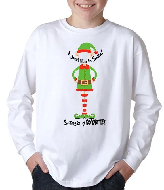 I Like to SMILE YOUTH T-Shirt or Hoodie inspired by an ELF