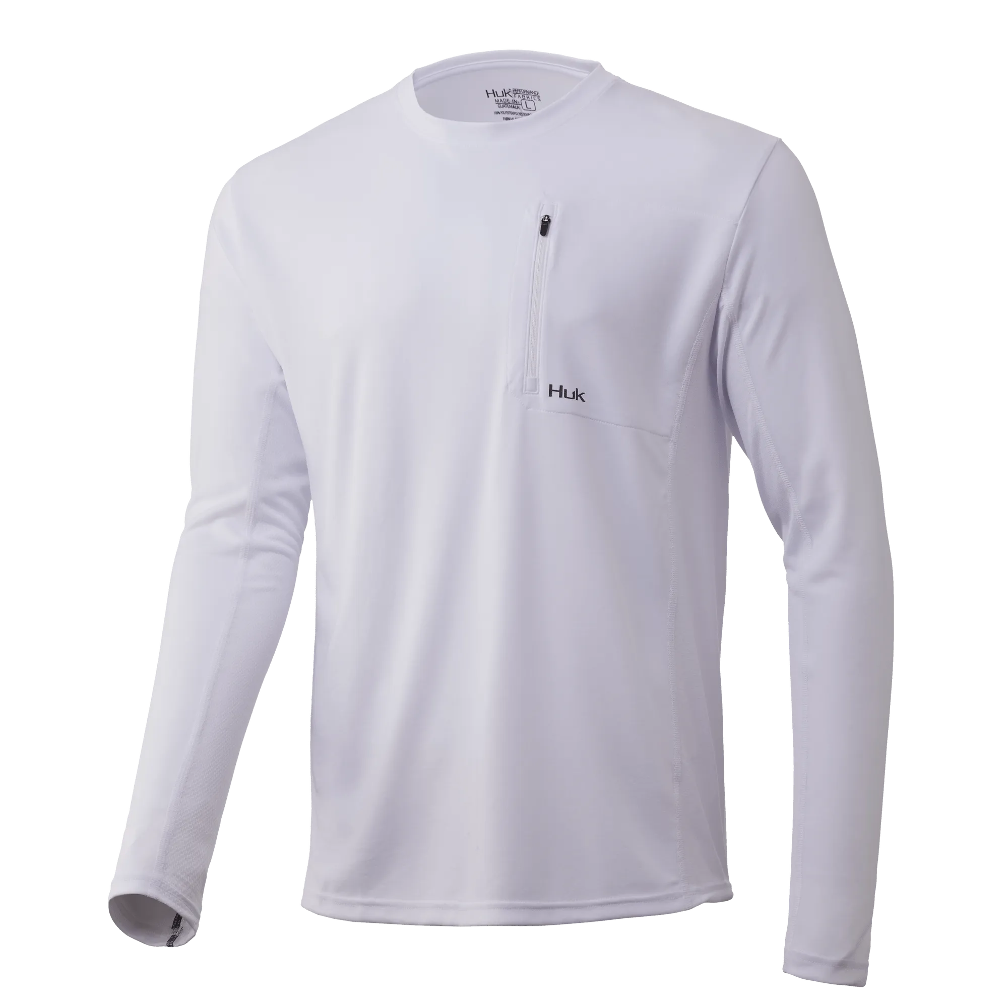 Icon X Pocket Long Sleeve Shirt- White