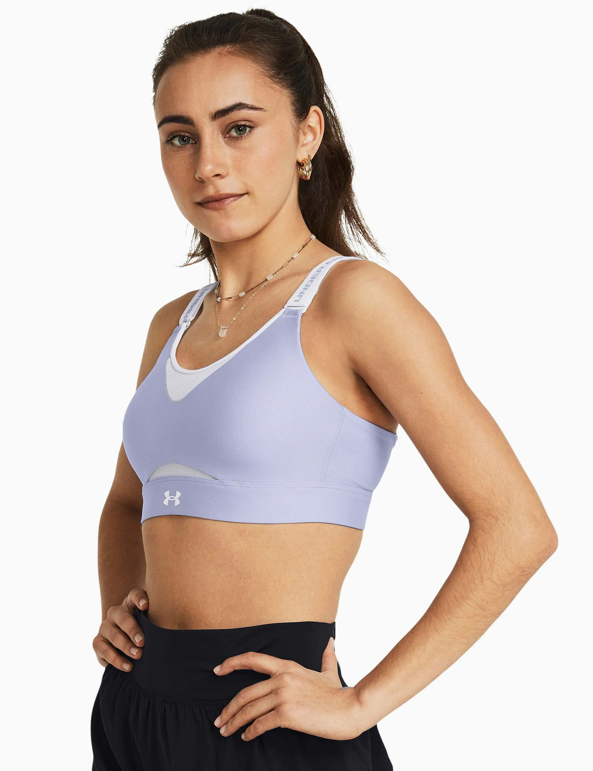 Infinity 2.0 High Sports Bra - Celeste/White