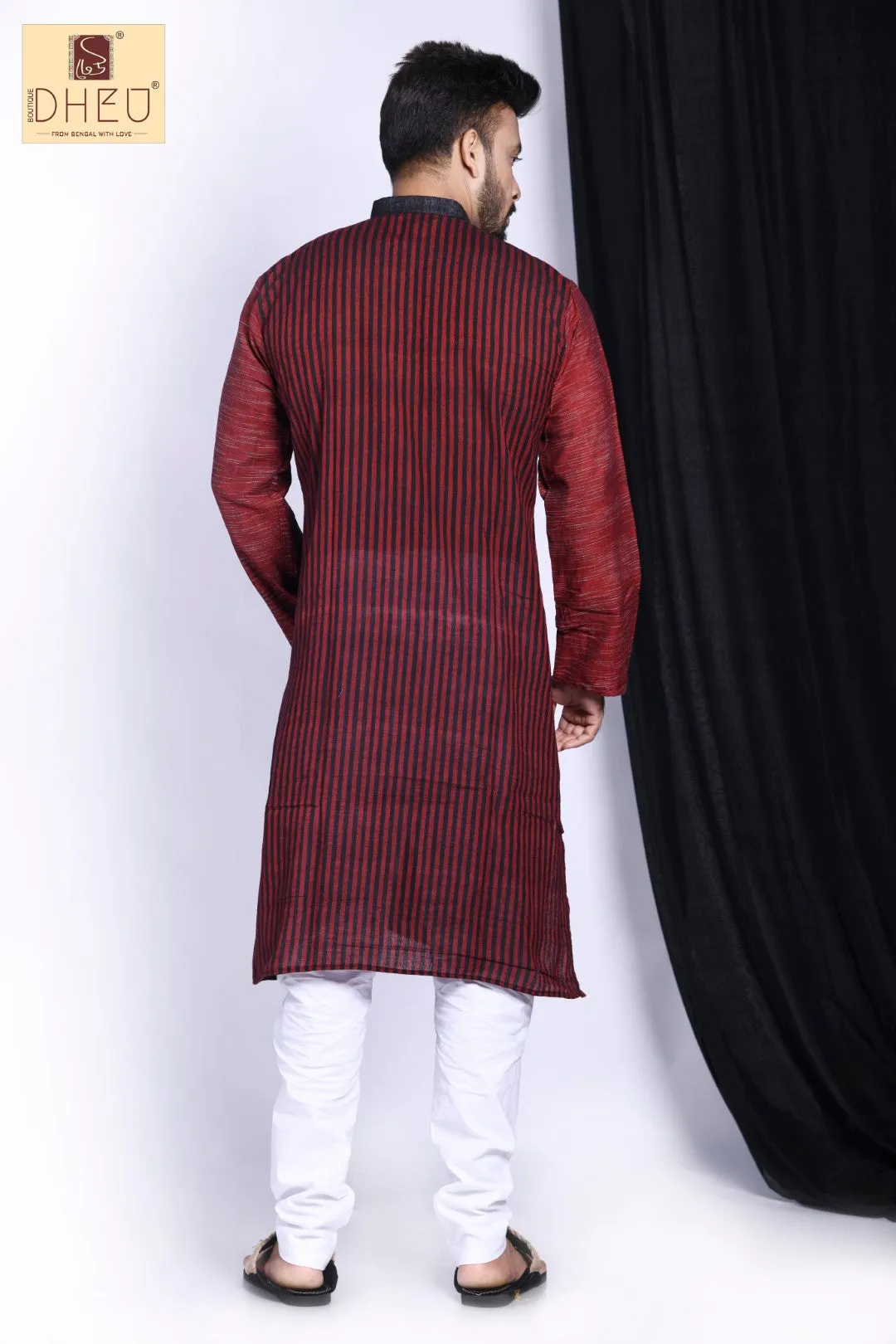 Kamrup Maroon- Mekhela-Kurta Couple Set