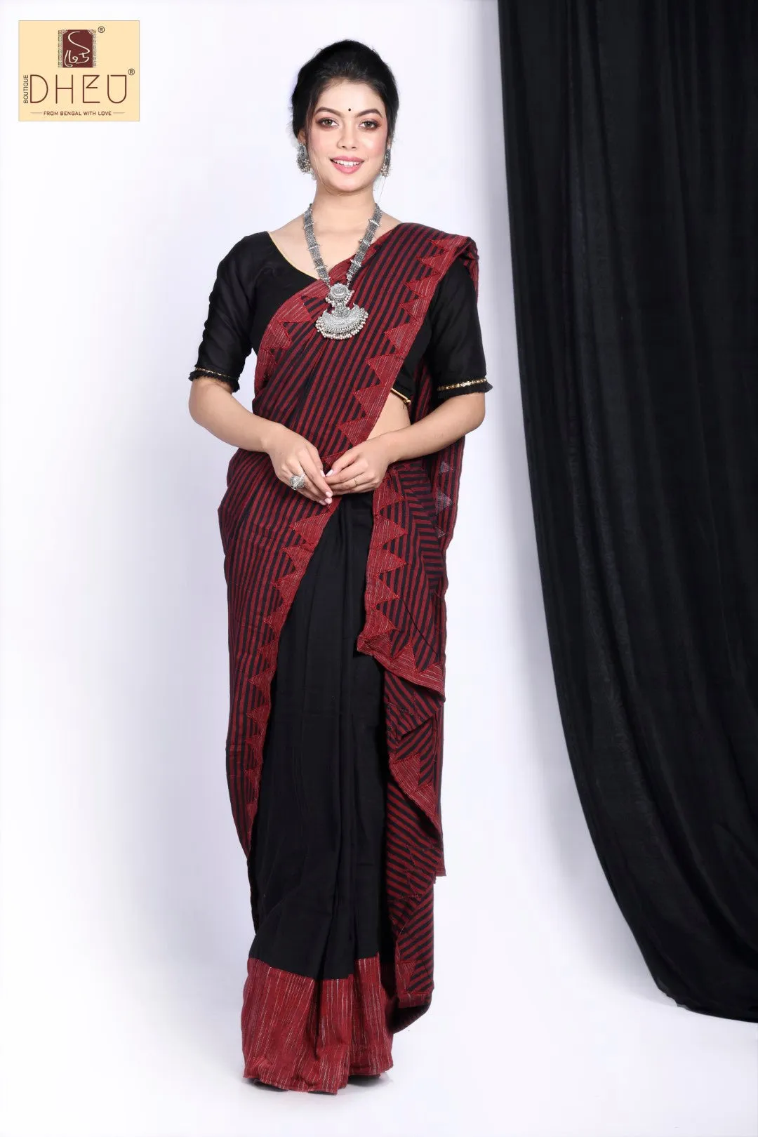 Kamrup Maroon- Mekhela-Kurta Couple Set