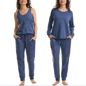 Karen Neuburger Women's 3-Piece Printed Soft Pajama Lounge Set