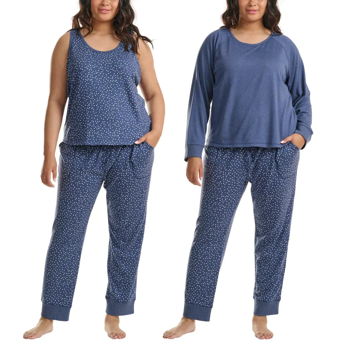 Karen Neuburger Women's 3-Piece Printed Soft Pajama Lounge Set