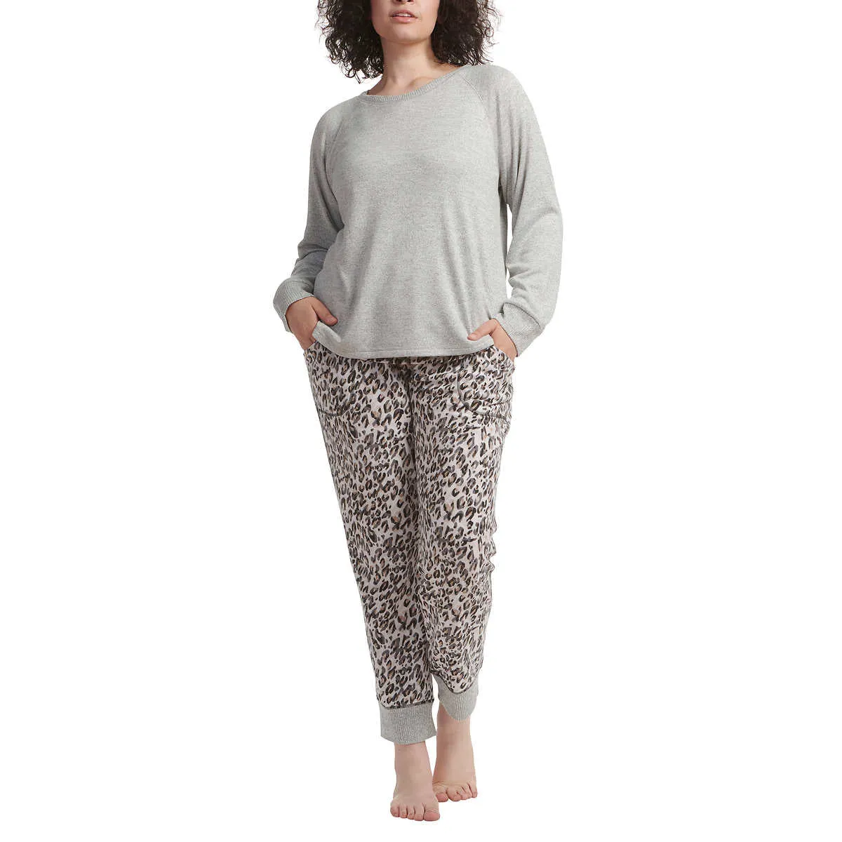 Karen Neuburger Women's 3-Piece Zebra Print Soft Pajama Lounge Set