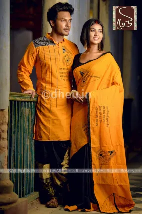 Kolkata Couple Set-Saree-kurta