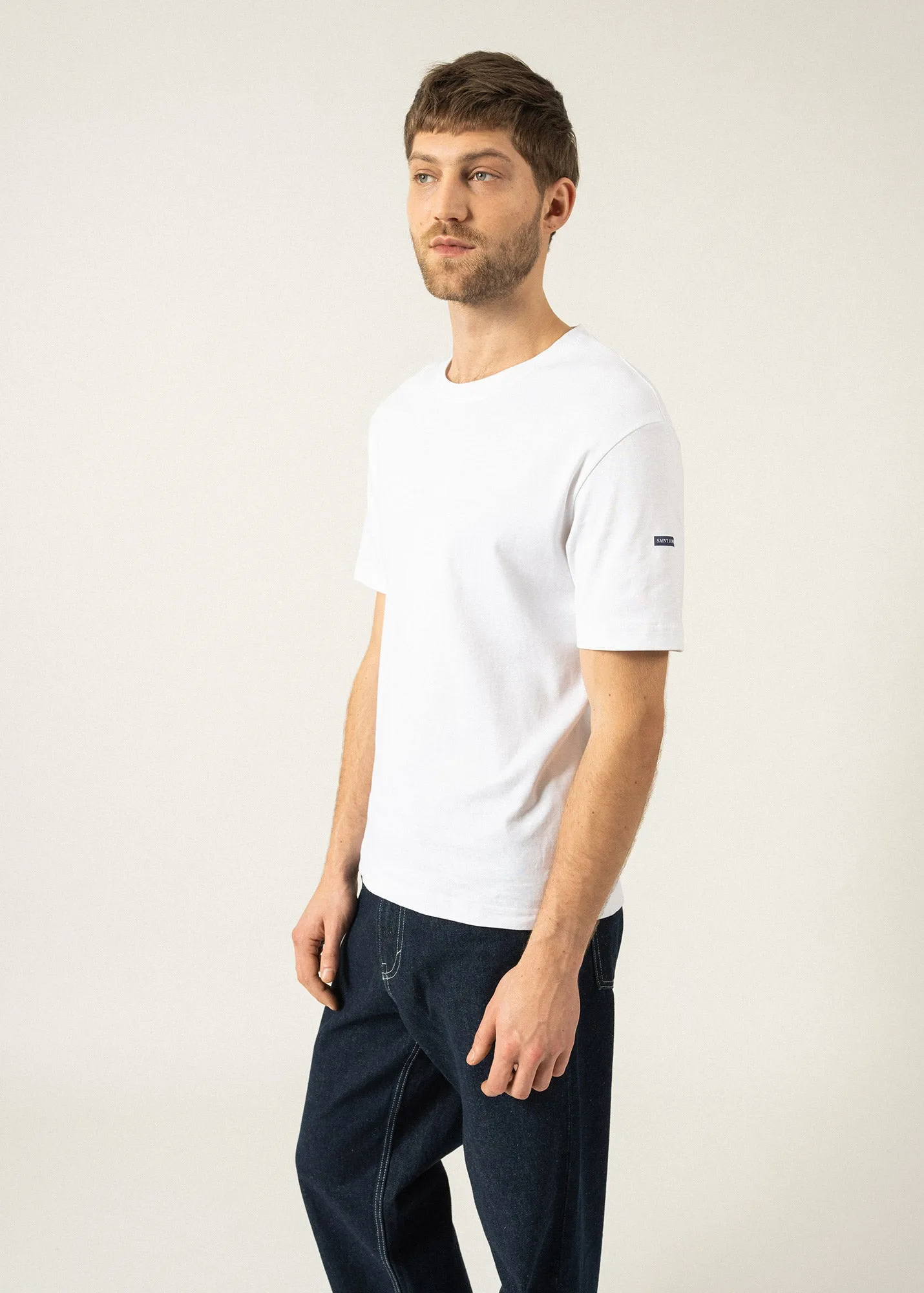 Lumio short sleeves t-shirt - round neck, in cotton (BLANC)