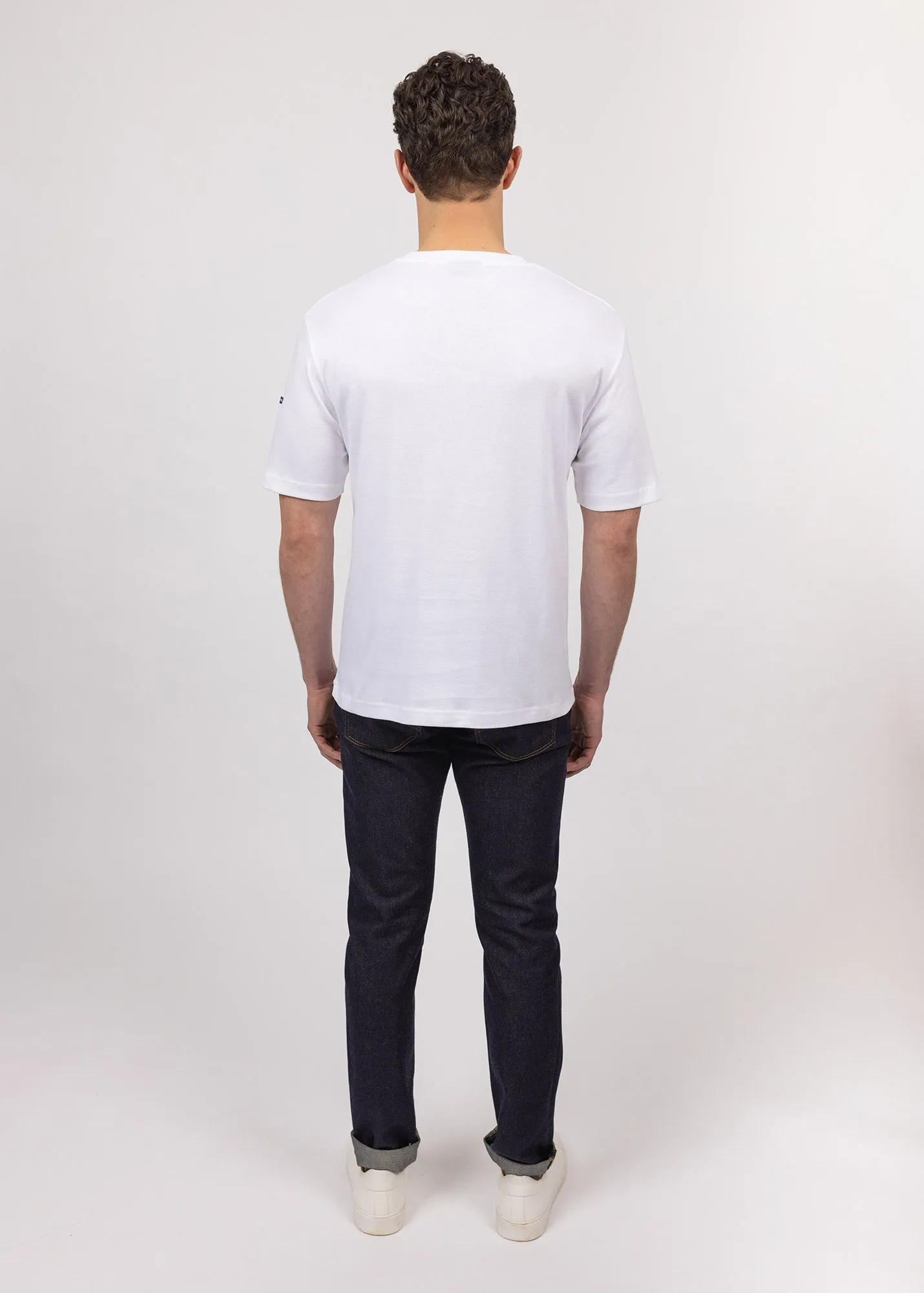 Lumio short sleeves t-shirt - round neck, in cotton (BLANC)