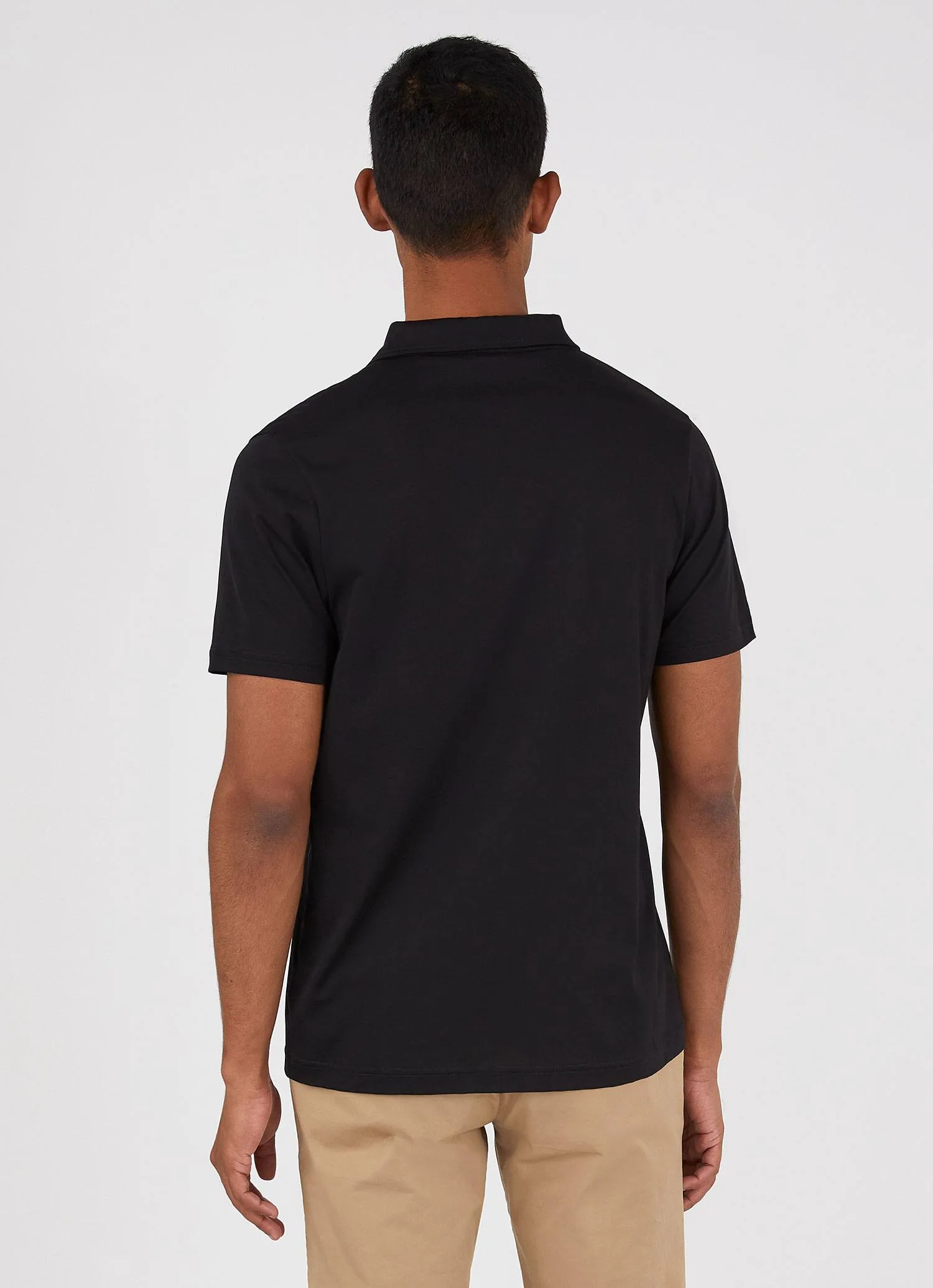 Men's Jersey Classic Polo Shirt in Black