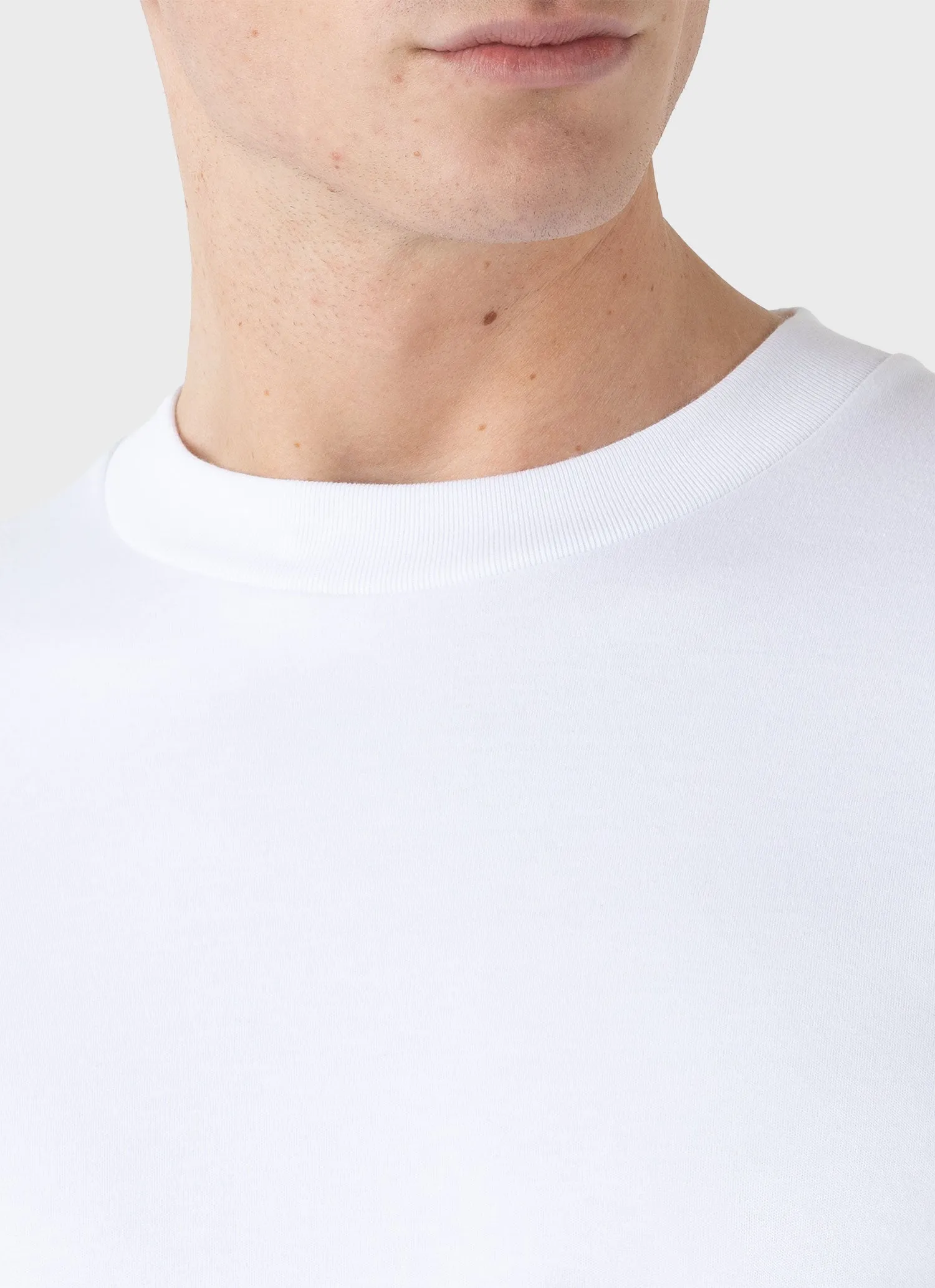 Men's Long Sleeve Heavyweight T-shirt in White