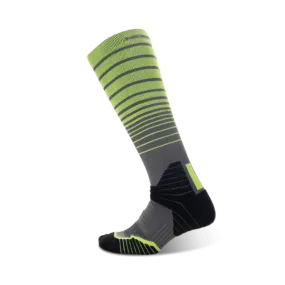 Men's Run Free Running Green knee high socks 2-packs