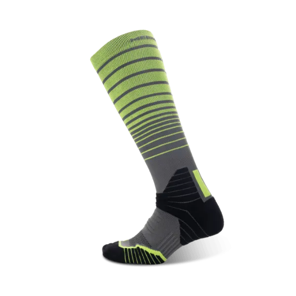 Men's Run Free Running Green knee high socks 2-packs