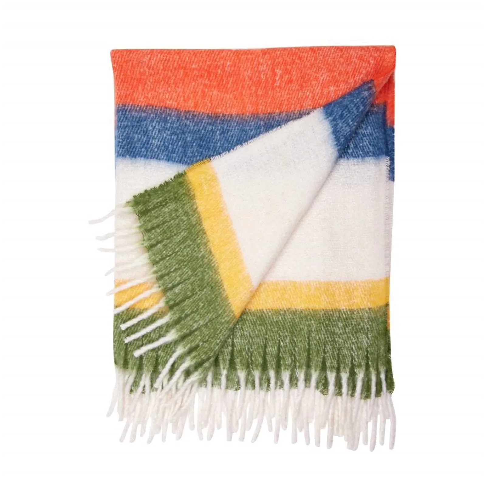 Navy Orange Cuddle Throw