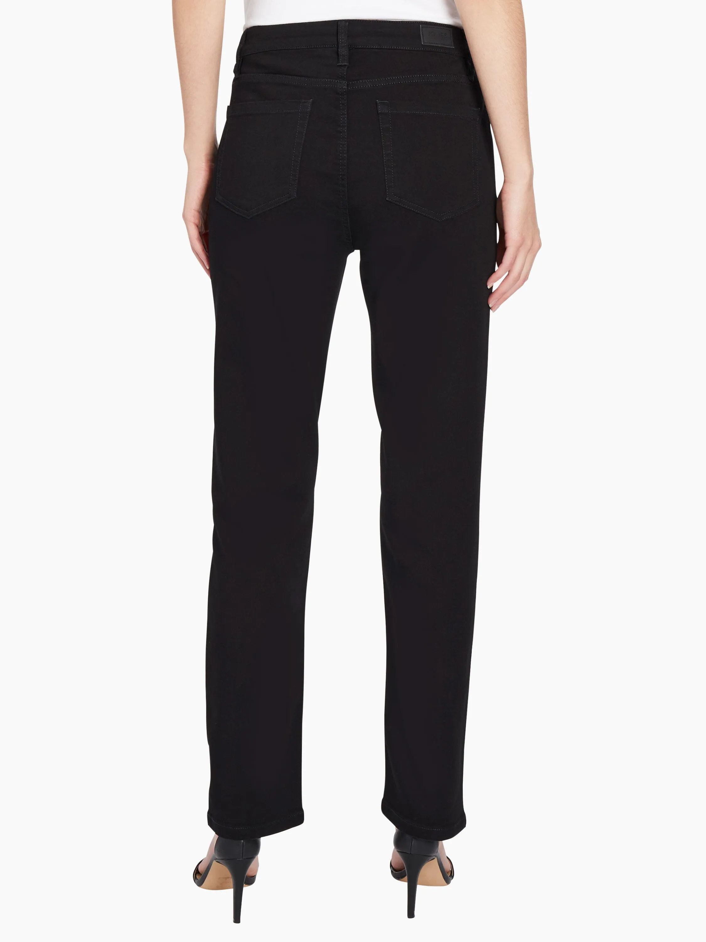 Petite Lexington Straight Leg Jeans, Onyx Wash