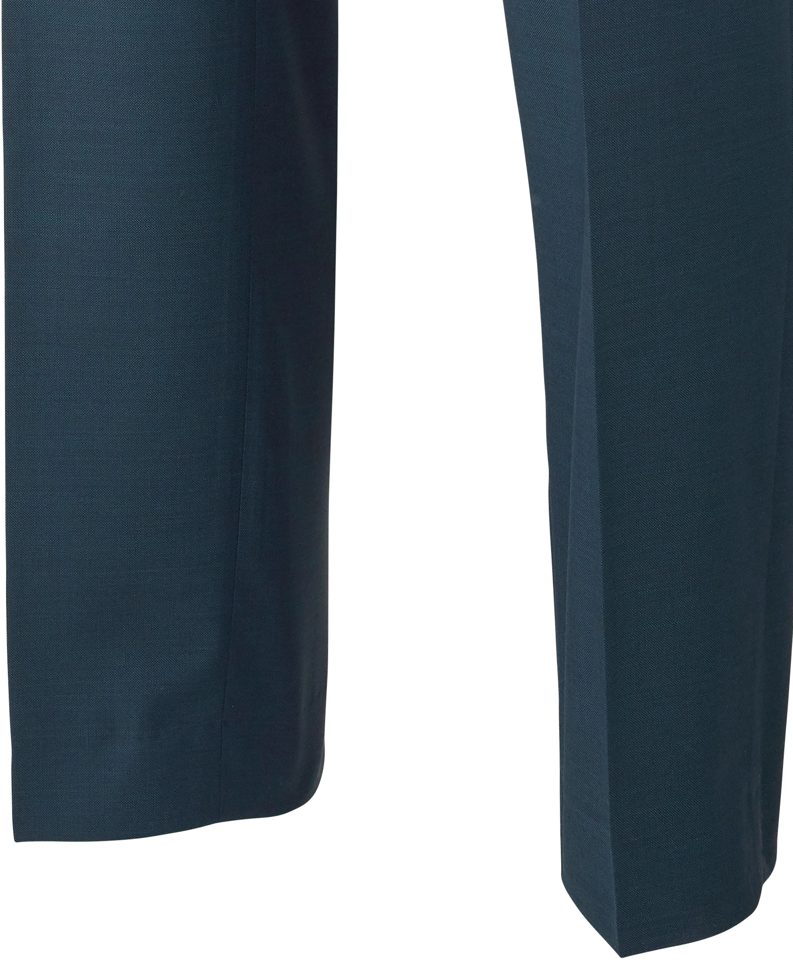 Petrol Blue Wool-Blend Tailored Suit Trousers