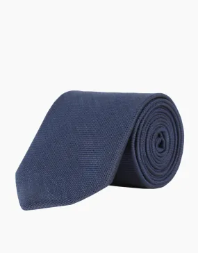 Plain Navy 8cm Silk Tie