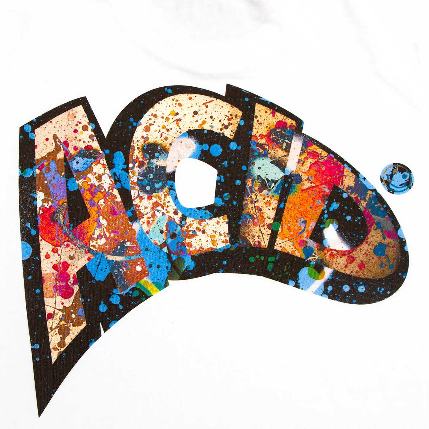 Remixed 1 Acid Jam Front Print - Tshirt - White