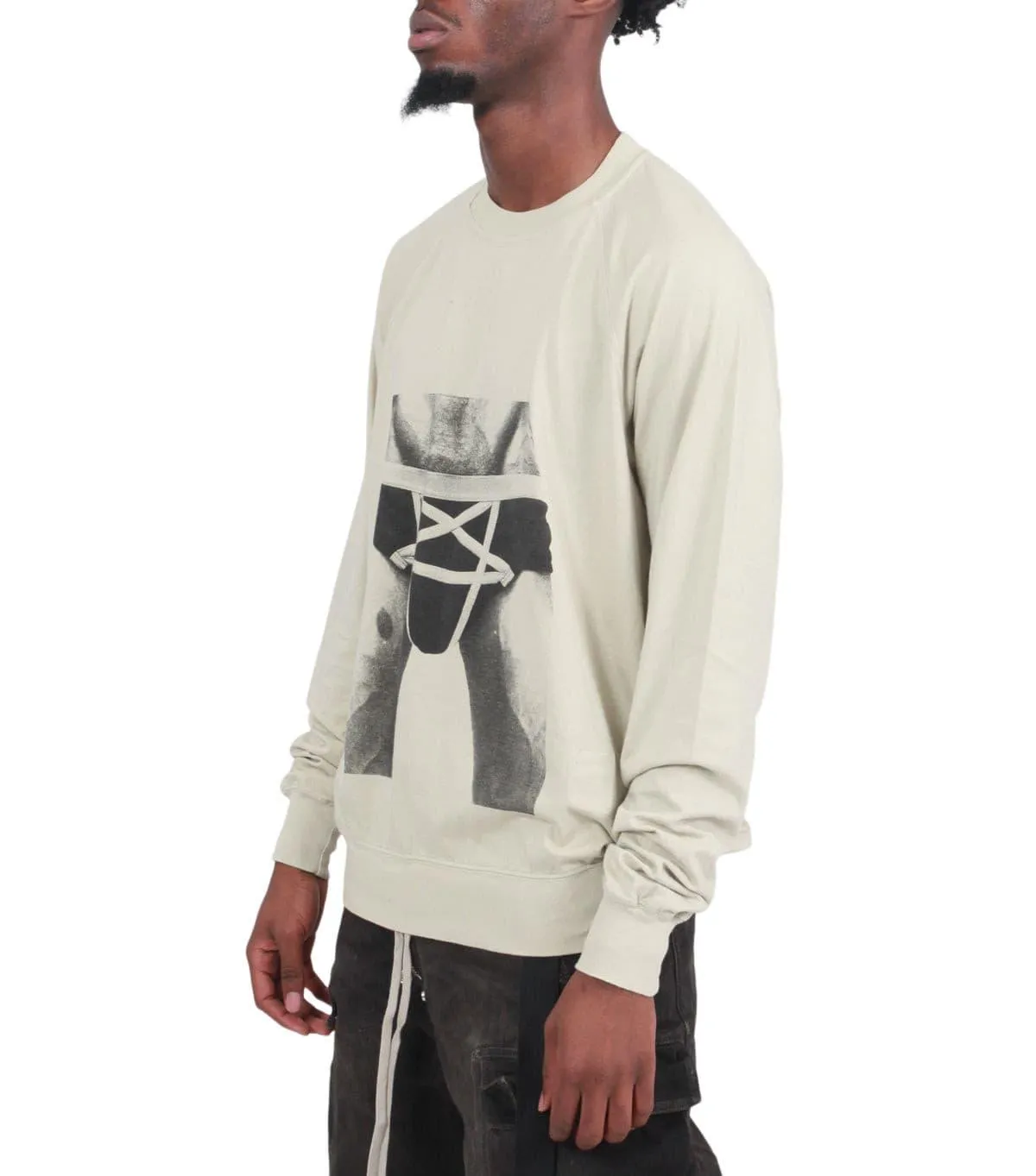 Rick Owens DRKSHDW Baseball Tee Pearl Black