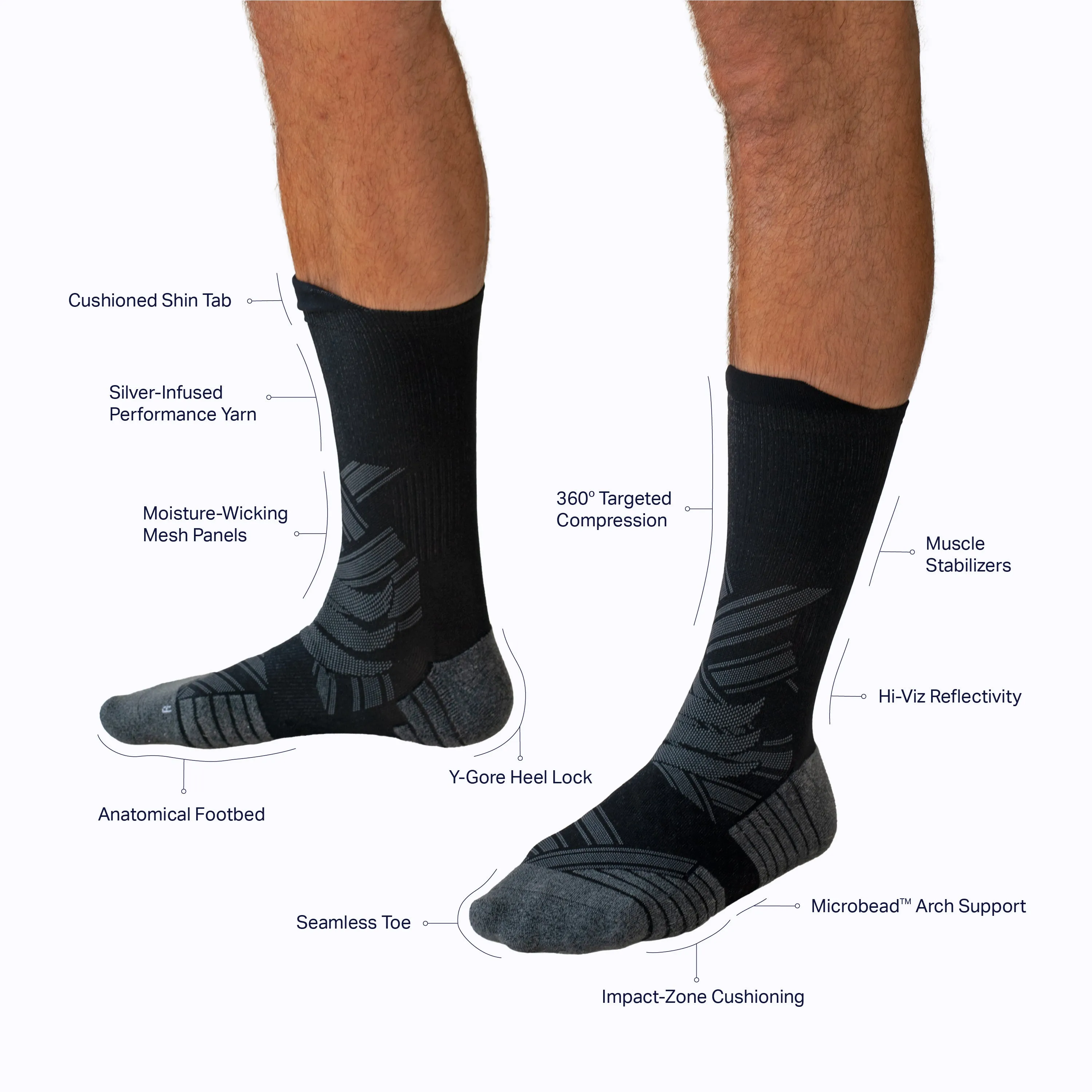 Running Crew Compression Socks