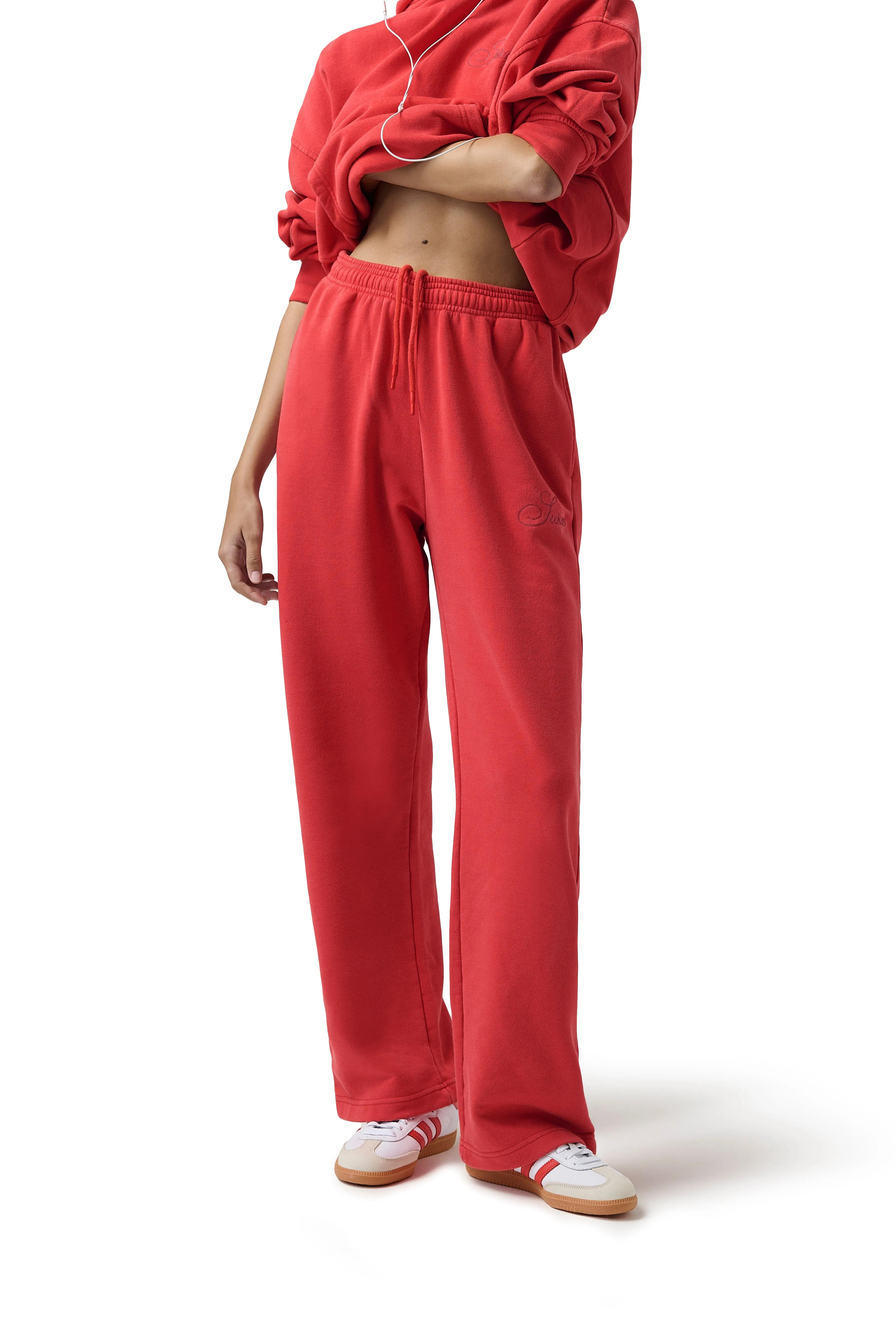 Seekers Washed Wide Leg Pants in Jam