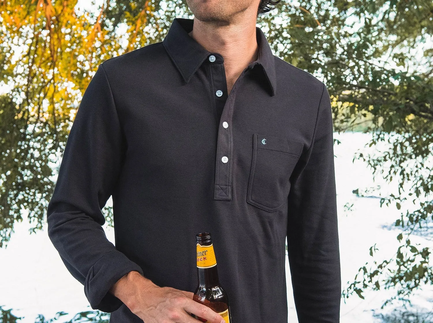 Slim Fit Long Sleeve Players Shirt - Knight Rider