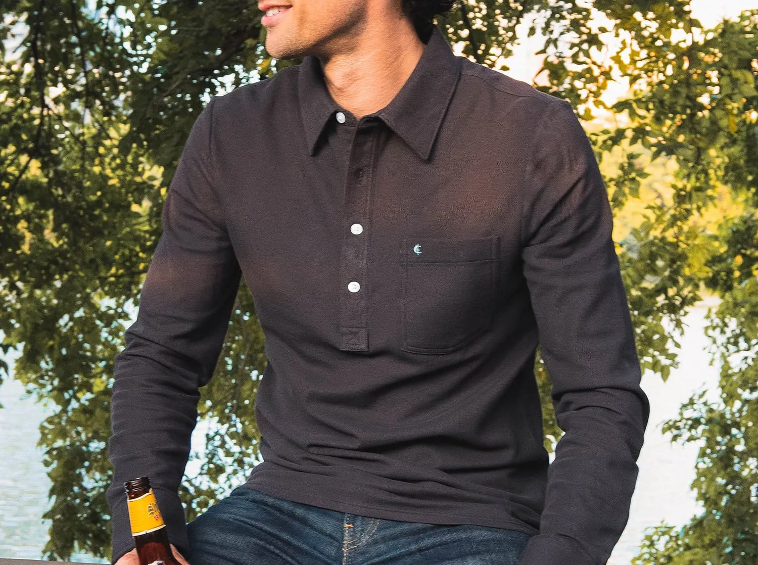 Slim Fit Long Sleeve Players Shirt - Knight Rider