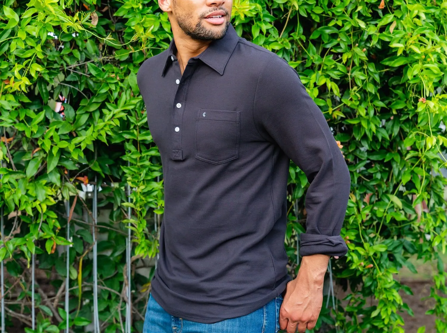 Slim Fit Long Sleeve Players Shirt - Knight Rider