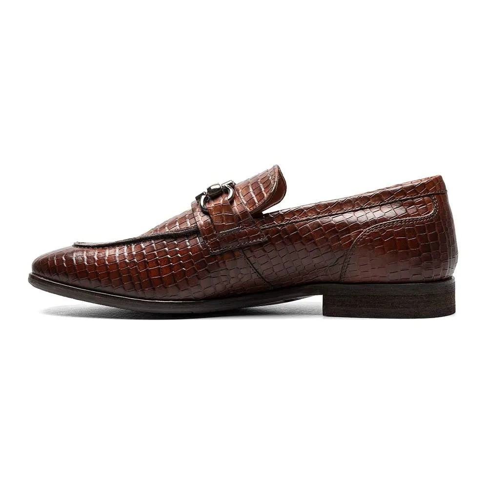 Stacy Adams Cognac FERONTE Moc Toe Bit Slip On