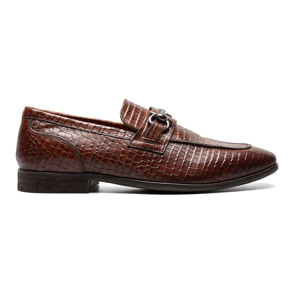 Stacy Adams Cognac FERONTE Moc Toe Bit Slip On