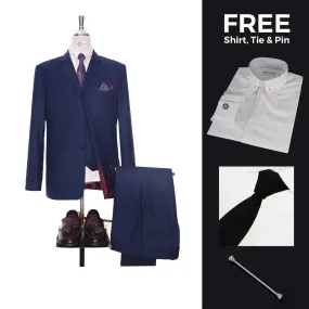 Suit Deals | Buy 1 Navy Blue Suit  Get Free 3 Products