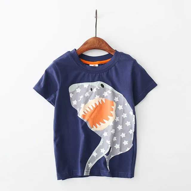 Summer Boys Short Sleeve Cotton T-Shirt Top