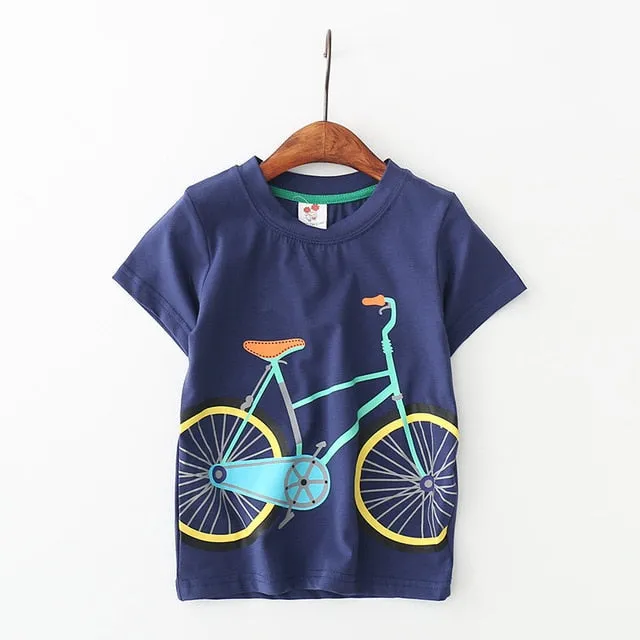 Summer Boys Short Sleeve Cotton T-Shirt Top