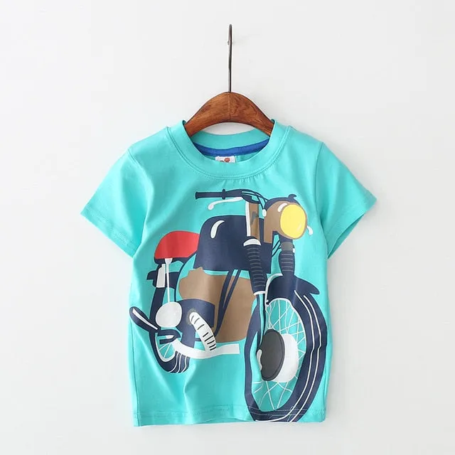 Summer Boys Short Sleeve Cotton T-Shirt Top