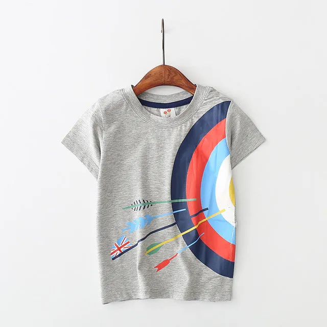 Summer Boys Short Sleeve Cotton T-Shirt Top