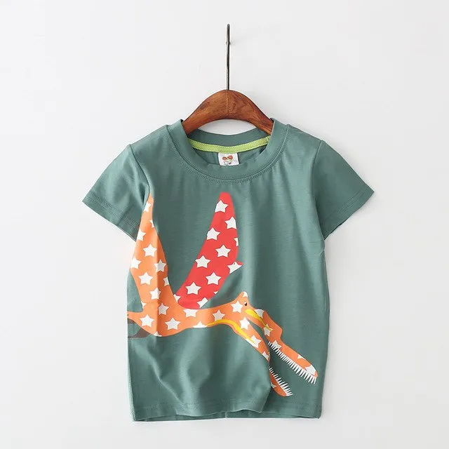 Summer Boys Short Sleeve Cotton T-Shirt Top