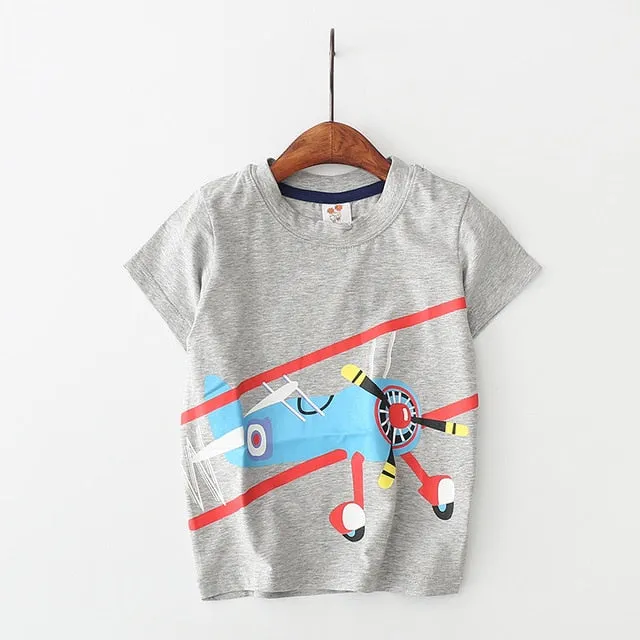 Summer Boys Short Sleeve Cotton T-Shirt Top