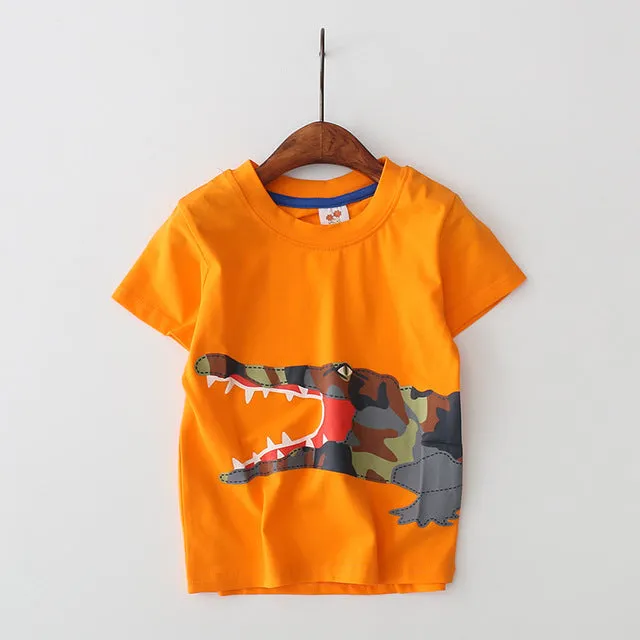 Summer Boys Short Sleeve Cotton T-Shirt Top