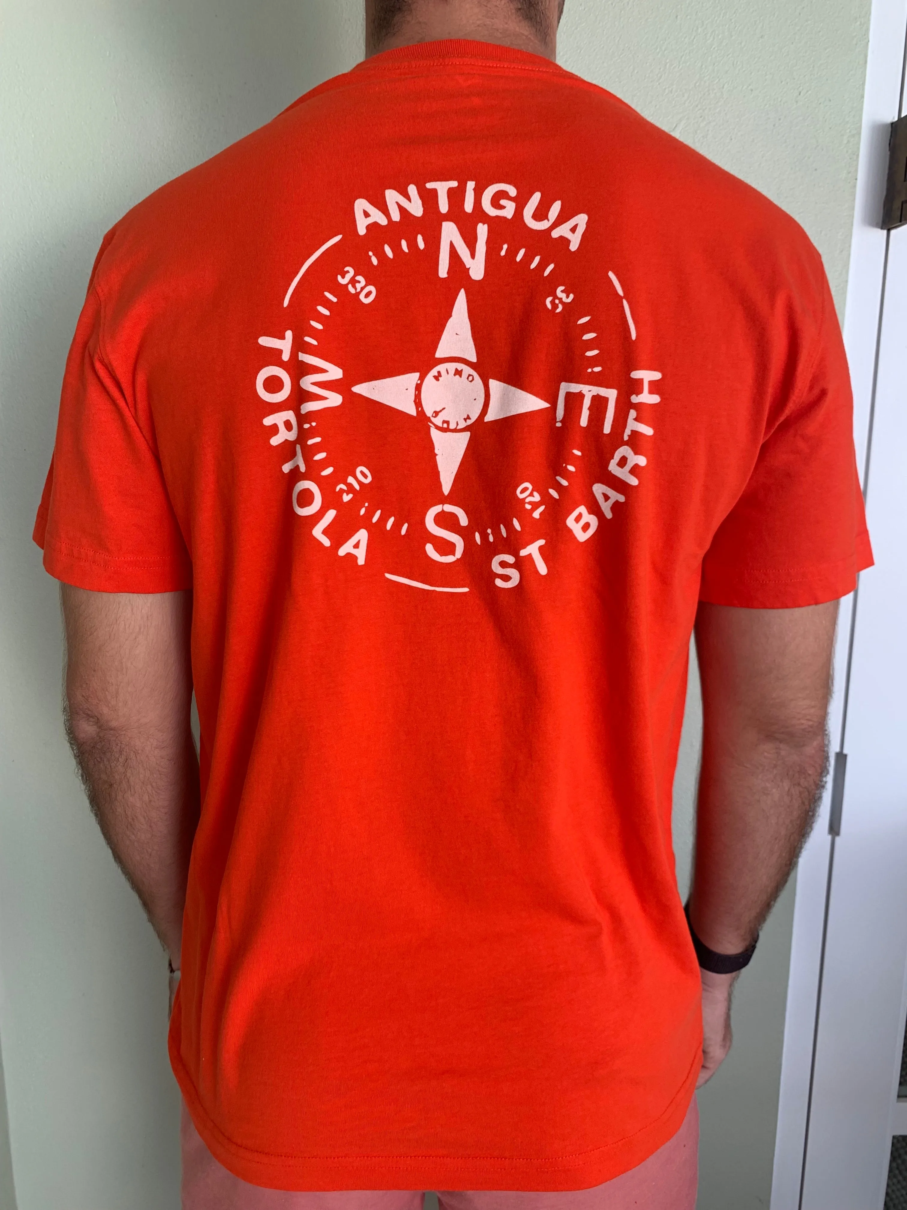 Tortola Compass T-Shirt - Sunset Red